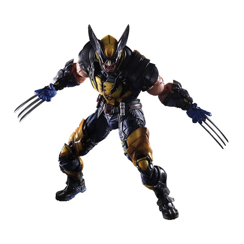 Горячая Распродажа Play arts Kai X MEN Росомаха фигурка ПВХ 26 см 10 23 &quotаниме игрушка