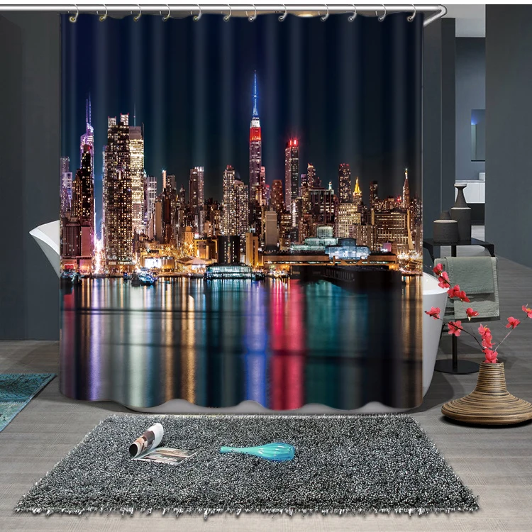 

3D Креативные фотографии, водонепроницаемая моющаяся ткань, занавески для ванной, занавески для душа