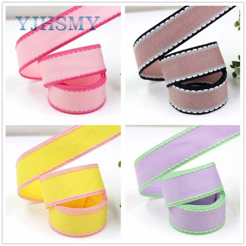 YJHSMY G-181028-1459, 25 мм 10 ярдов сплошной цветной крючок кружево grosgrain ленты, свадебные украшения, рукоделие Подарочная упаковка материалов