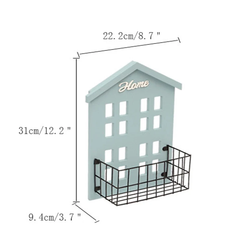 

Wooden Crafts Creative Household Storage Rack Wall Hanging Decor Sundries Storage Shelf Partition Living Room Decor Housekeeper