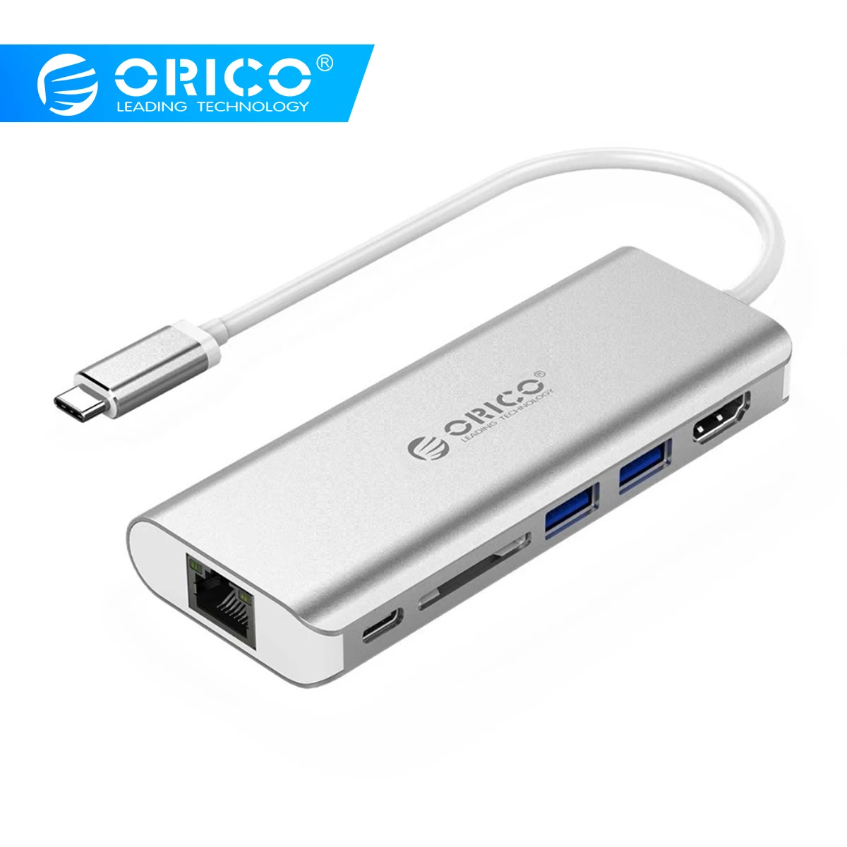 ORICO USB HUB C к HDMI 3 0 RJ45 SD Card Reader для MacBook Samsung Galaxy S9 S8 Note 8 Huawei Mate 10 P20 Type HUB|USB-хабы| |