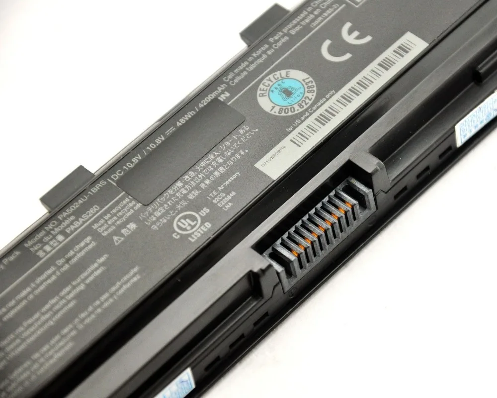 Оригинальный аккумулятор для ноутбука L800 L830 L850 M800 M805 C805 PA5027U PA5025U PA5024U PA5023U PABAS263 48
