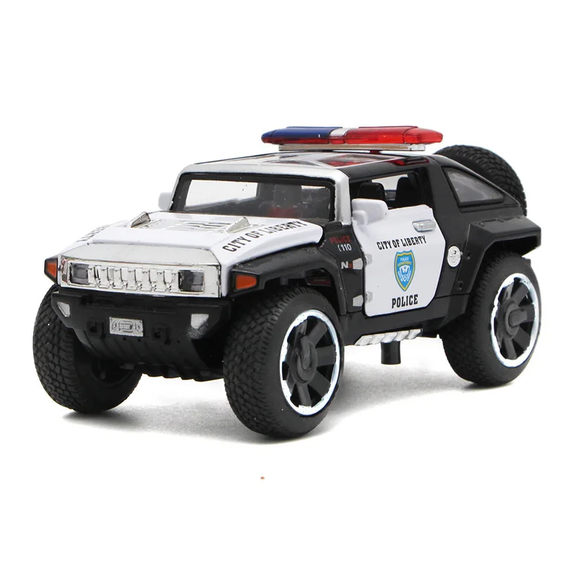 1/32 колеса Hummer полиция литые автомобили Модель автомобиля игрушки с