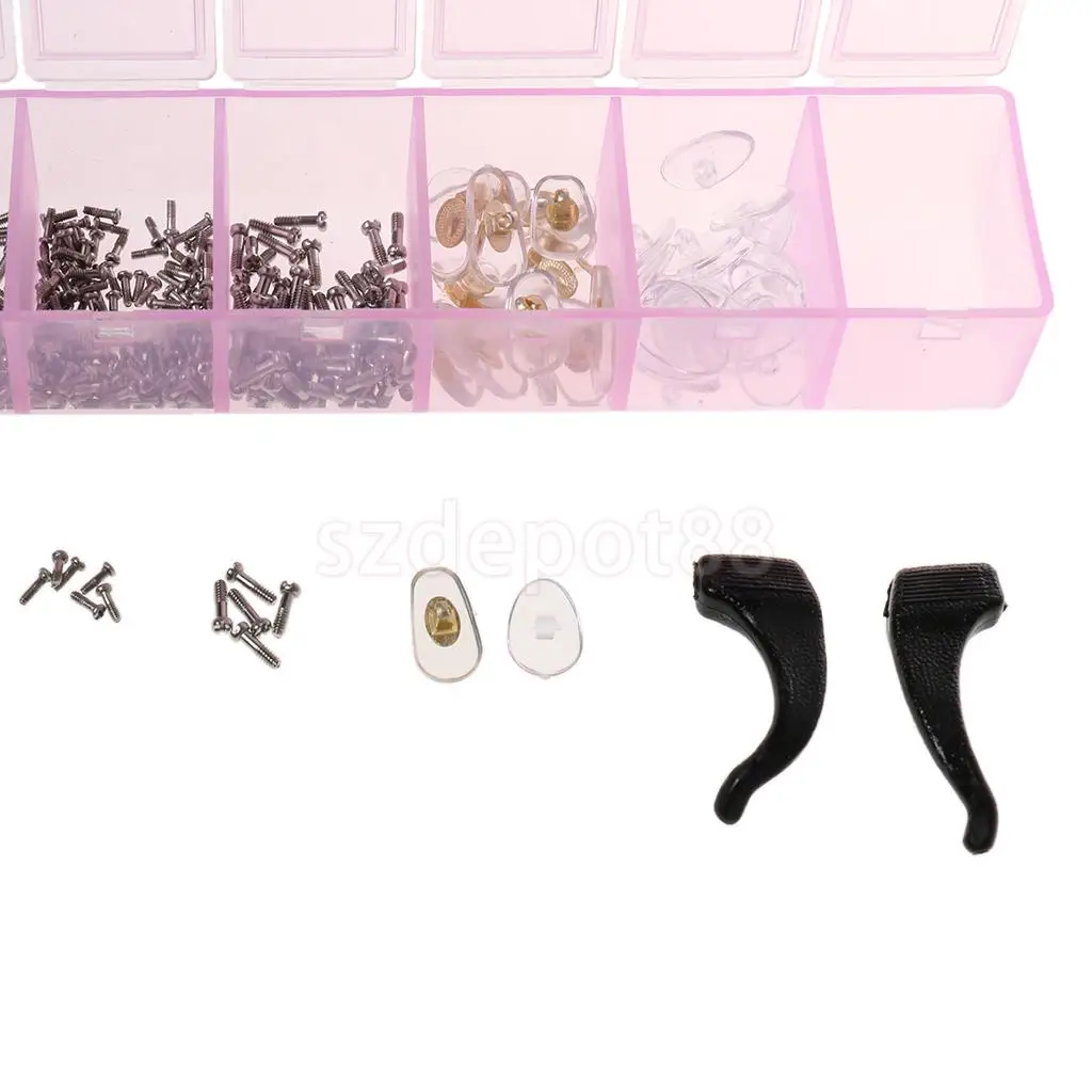 Набор для ремонта очков с 7 отделениями|nose pad screw|kit kitskit for watches |