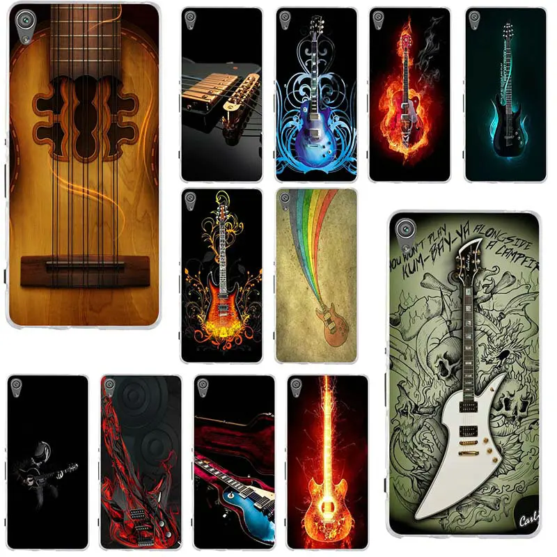 Модные бас гитары музыка Guitares мобильный чехол для телефона sony Xperia M2 M4 M5 E3 E5 T3 X XA1 XZ Z