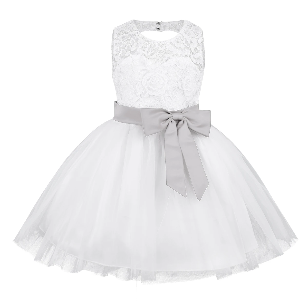 Grey Платье для новорожденных девочек, vestido infantil bebe вечерние платье, платья для свадебной вечеринки, платья для крещения для девочек 1 года, платья для первого дня рождения - Цвет: Grey