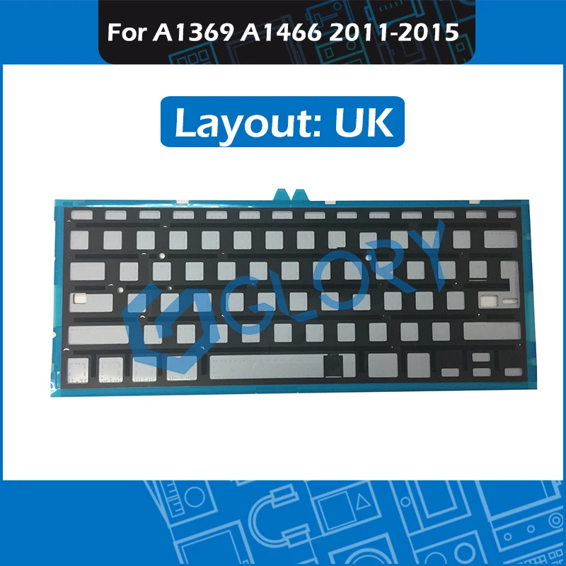 

For Macbook Air 13" A1369 A1466 UK Keyboard Backlight Backlit Replacement 2011-2015