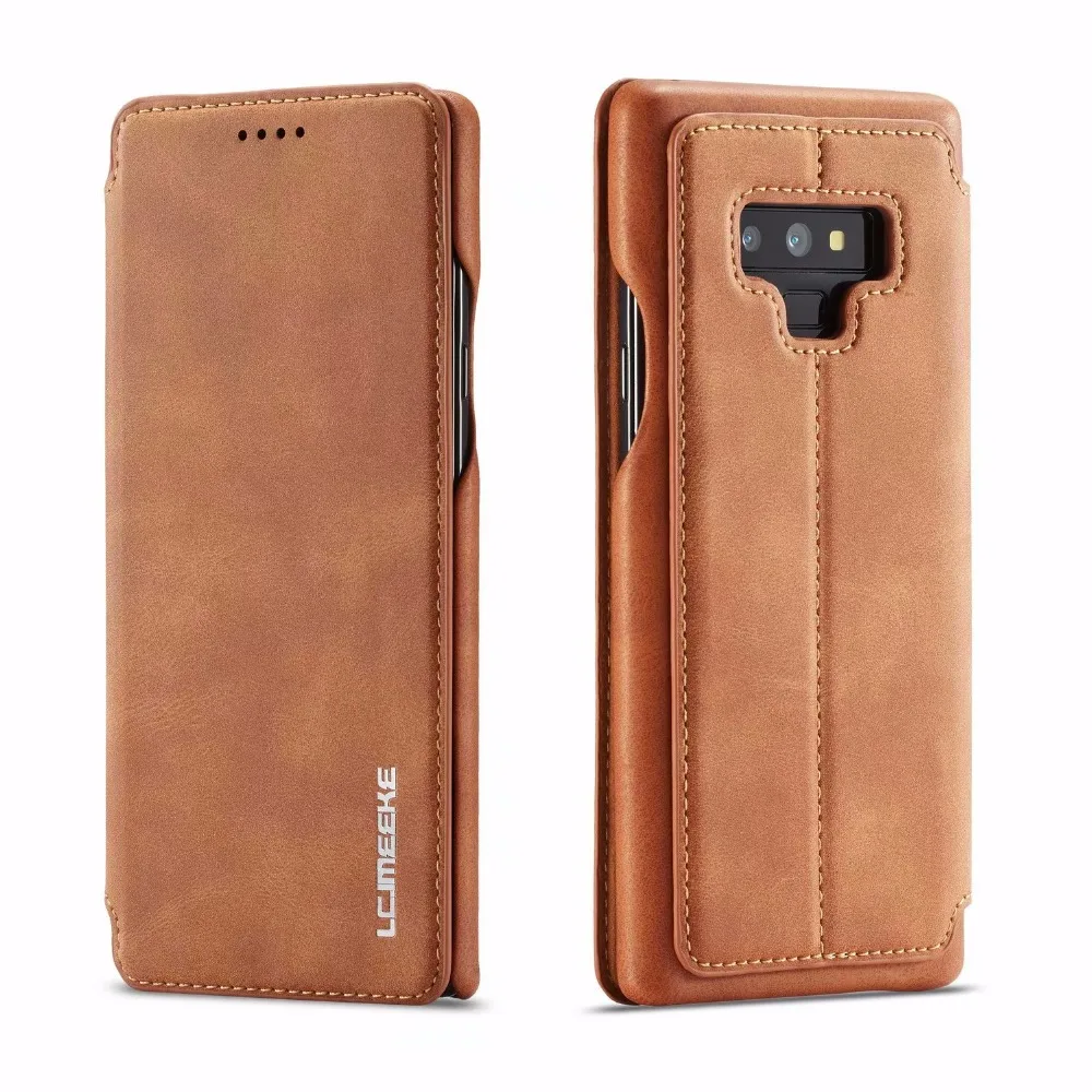Luxury Pu Leather Case For Samsung Galaxy Note 9 Cover Flip Wallet Magnet Vintage Coque 8 | Мобильные телефоны и