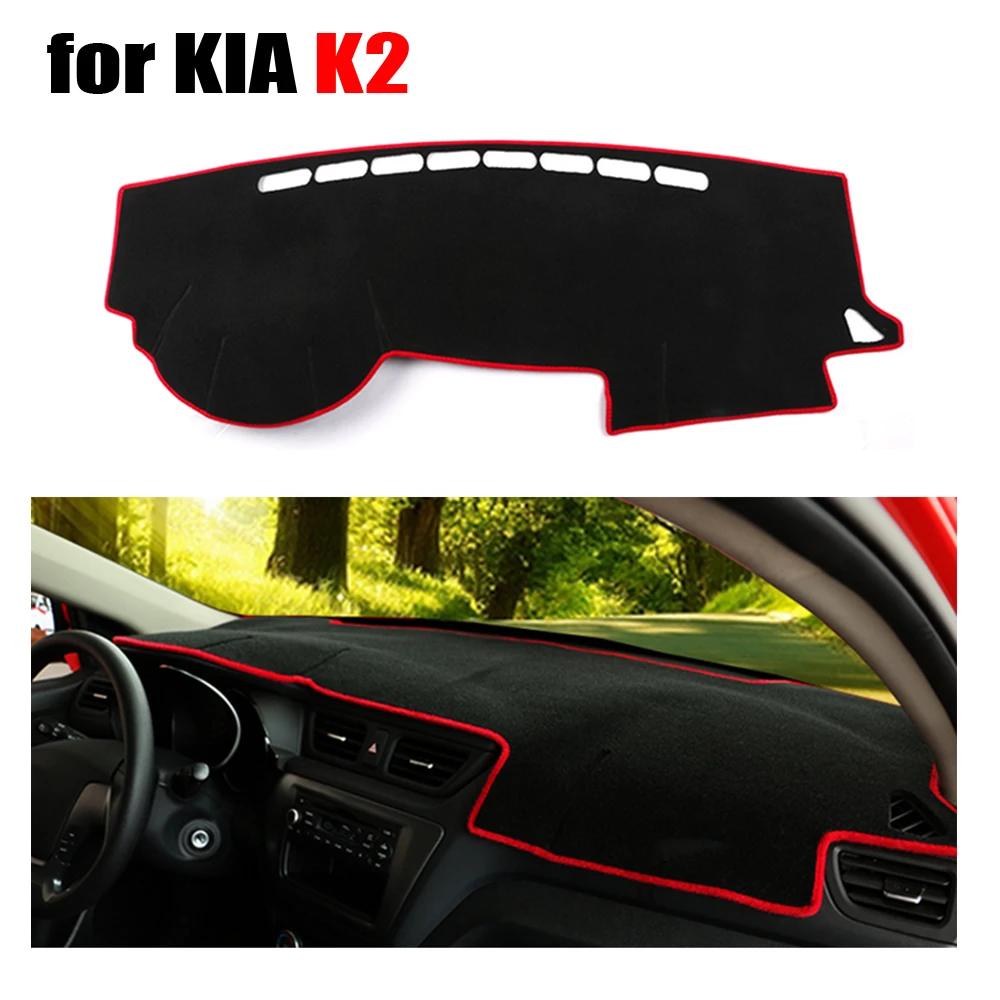 Крышка приборной панели автомобиля коврик для KIA K2 все годы левый руль dashmat pad dash