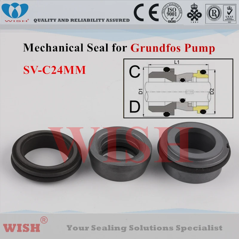 Grundfos 96537605 BAQE Набор уплотнений 38 мм вал для насос с механическим уплотнением Grundfos NB, NK, серия TP