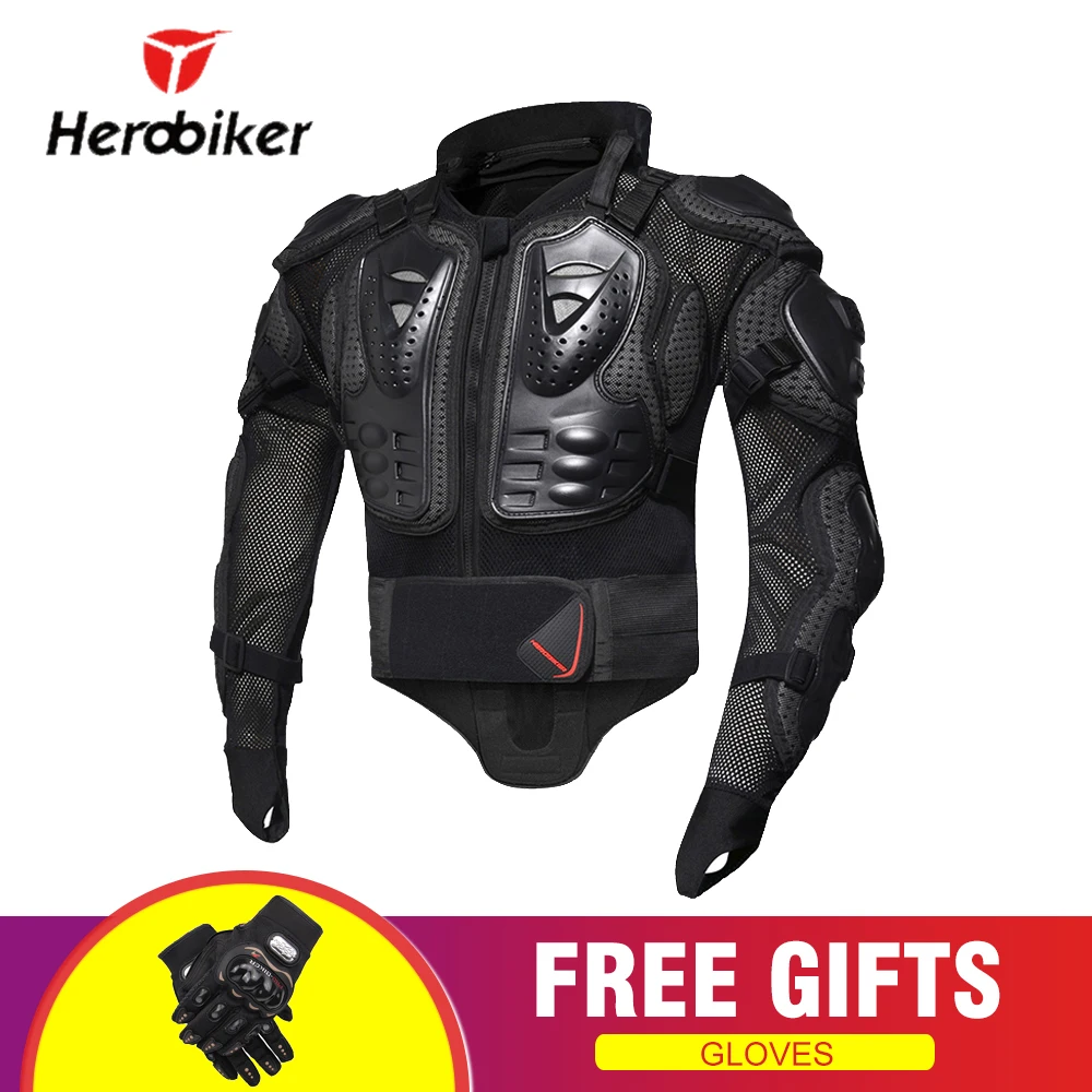 MC1008-5D HEROBIKER мотоциклетная куртка Защита тела Броня Мотокросс Мото куртка Защитное снаряжение Мотоциклетные Куртки с защитой шеи - Цвет: MC1008-5D