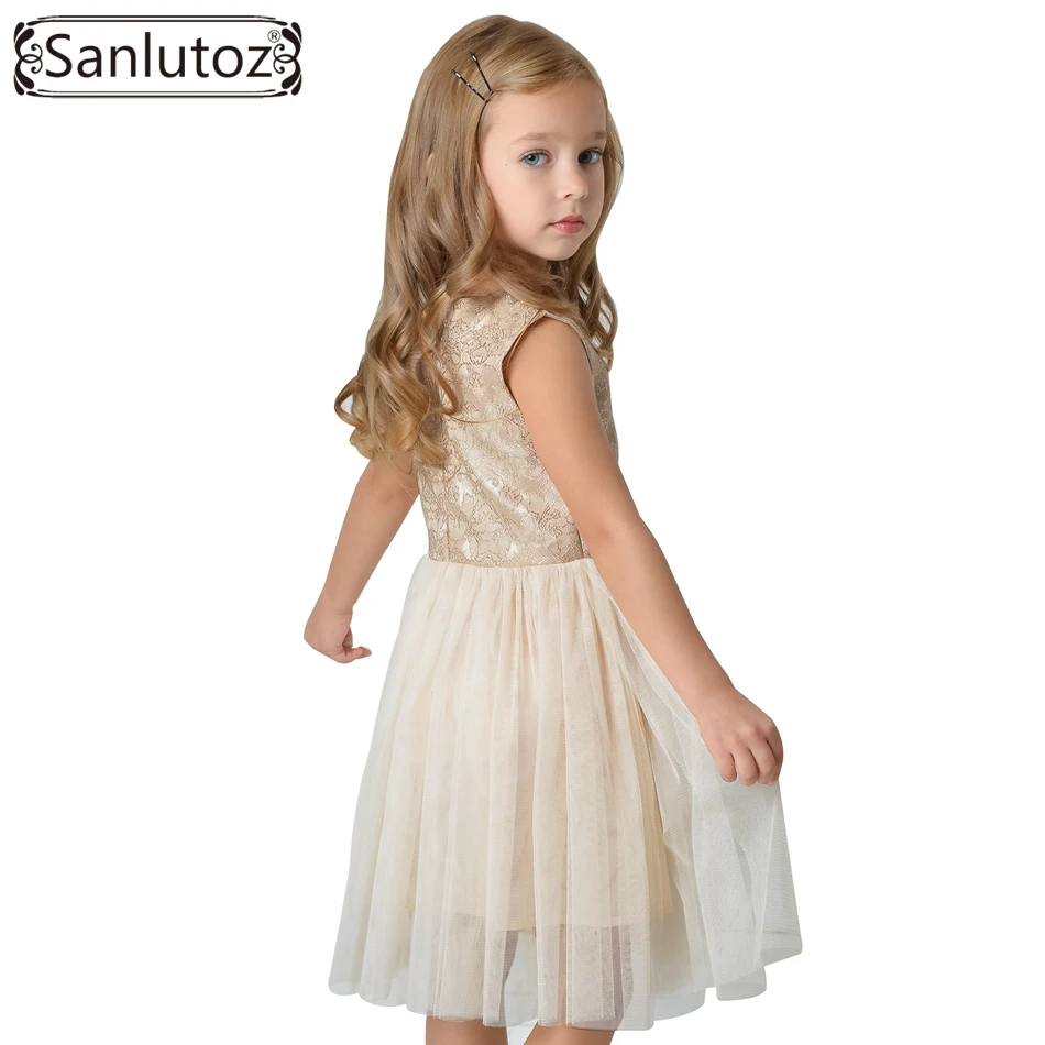 Sanlutoz Princess Girl Dress 2017 Toddler Children Clothing Luxury Kids Clothes Wedding Party Holiday Christmas | Детская одежда и