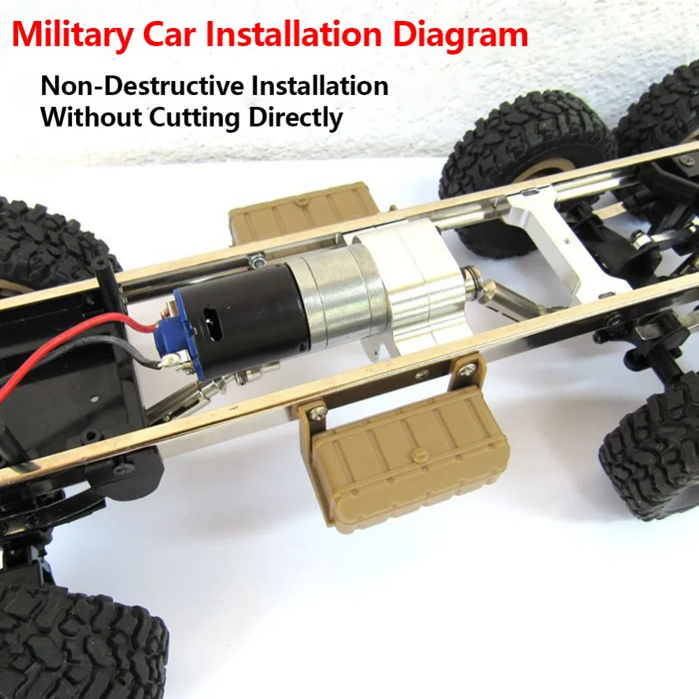 WPL 1/16 4WD 6x6 RC автомобиль Crawle специальный металлический ящик Фитинги Аксессуары c14 b16 b36 DIY обновленные части грузовик Мотор 370