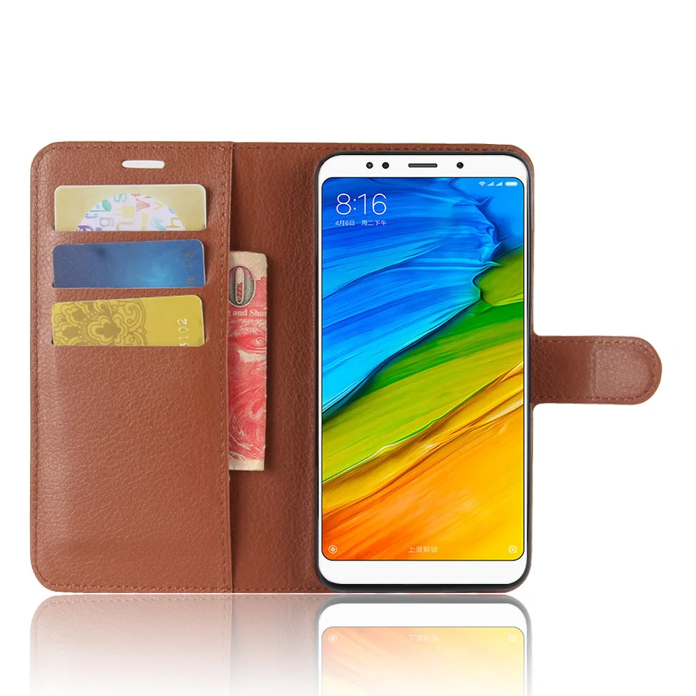 Кожаный флип-чехол для Xiaomi Redmi 4A 5A 5 Plus Note Pro с отделениями карт чехол-кошелек Coque A2