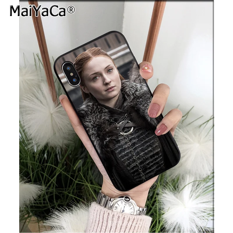 Высококачественный чехол для телефона MaiYaCa Game of Thrones Sansa Stark iPhone 6S 6plus 7 7plus 8 8Plus X Xs MAX