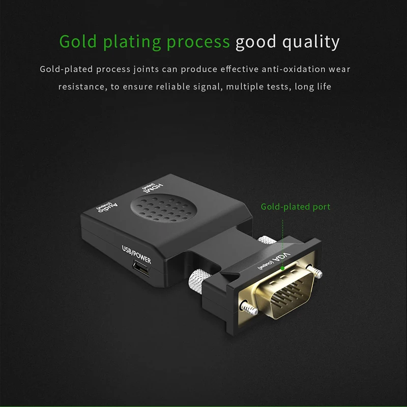 Robotsky VGA к HDMI адаптер папа к женскому 1080P AV видео конвертер кабель для ноутбука DVD ТВ проектор