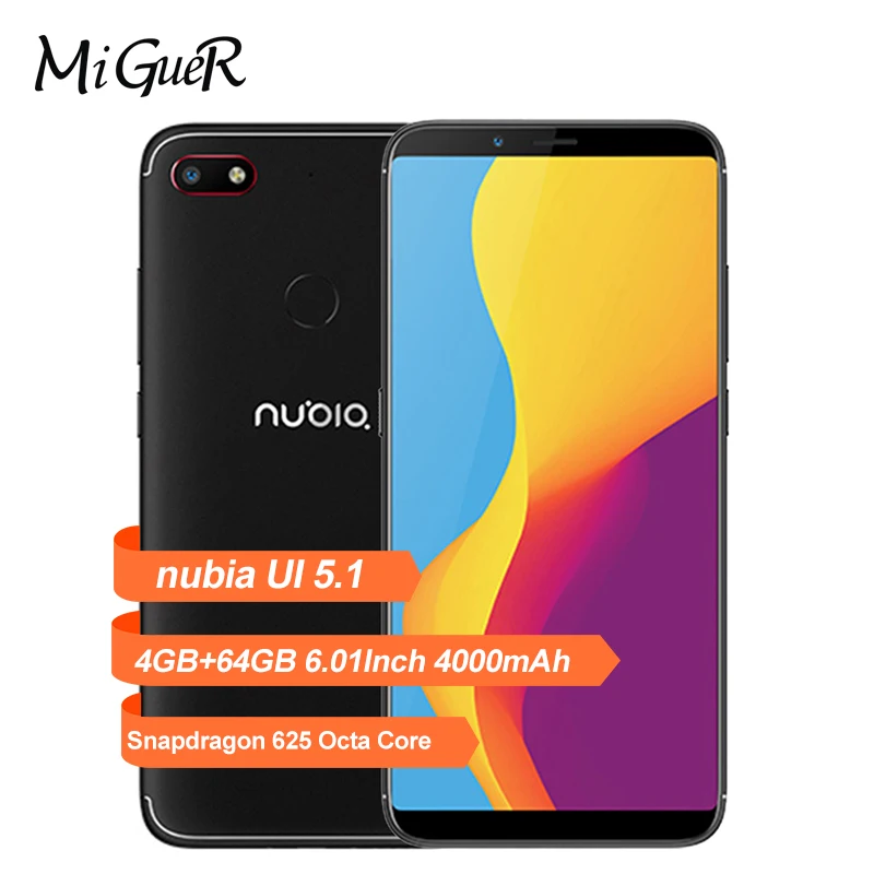 Глобальная Версия ЕС zte Nubia V18 UI 5 1 мобильный телефон 4 Гб + 64 6 01 &quotВосьмиядерный