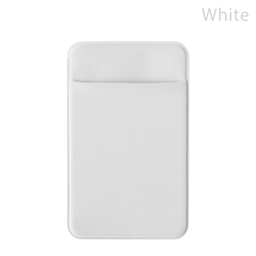 Белый 1 шт. Модный Эластичный чехол для визитных карточек Вертикальный чехол для телефона с отделением для кредитных карт из лайкры - Цвет: Белый