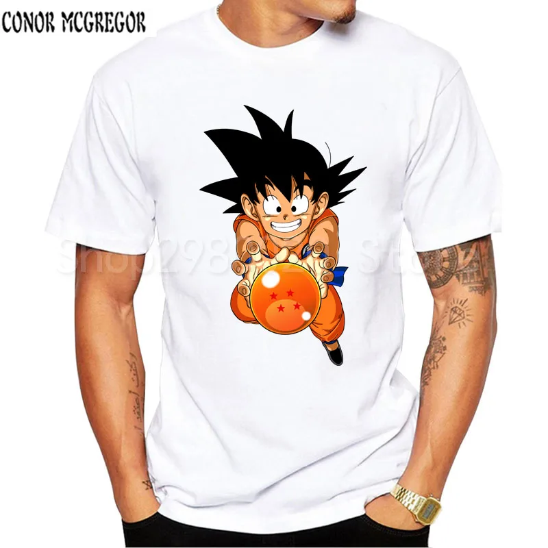 2018 Новый Dingtoll Япония мультфильм ГОКу Топы Dragon Ball футболка по индивидуальному