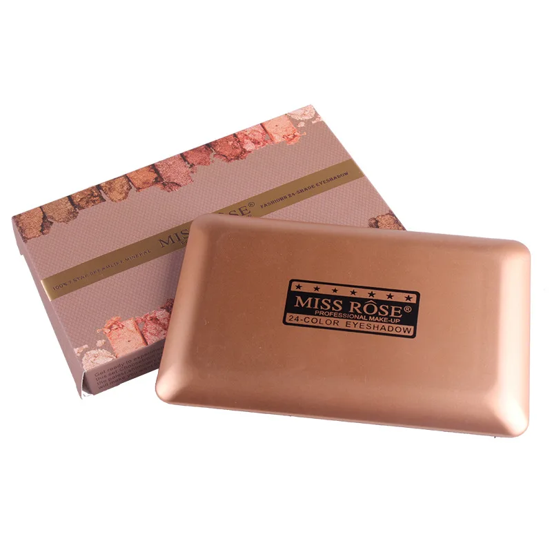 Miss rose макияж Профессиональные Тени для век pallette 24 цвета Золотые Металлические