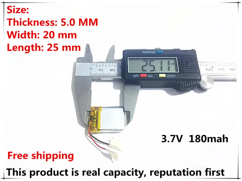 3,7 V литий-полимерный аккумулятор 052025 502025 180 мА/ч, MP3 MP4 MP5