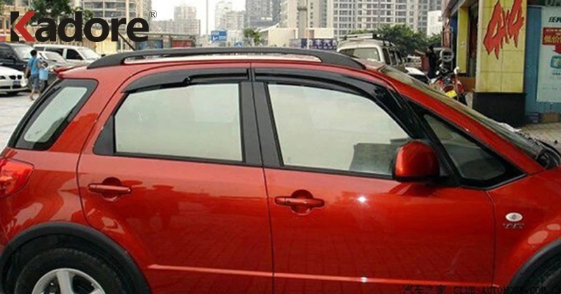 Для SUZUKI SX4 Хэтчбек 2007-2009 2010 2011 2012 окна автомобиля козырек двери Дождь Защита от солнца боковые окна Крышка отделка авто аксессуары