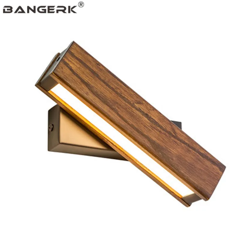 Loft Style Nordic Design Luminaria LED Wall Light Modern Bedside Read Lamp Bathroom Wood Iron Home Deco Lighting Fixtures | Лампы и