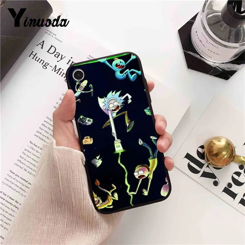 Силиконовый чехол Yinuoda Rick Morty для iPhone 8 7 6 6S 6Plus X XS MAX 5 5S SE XR 10 11 pro max|Чехлы-накладки| |