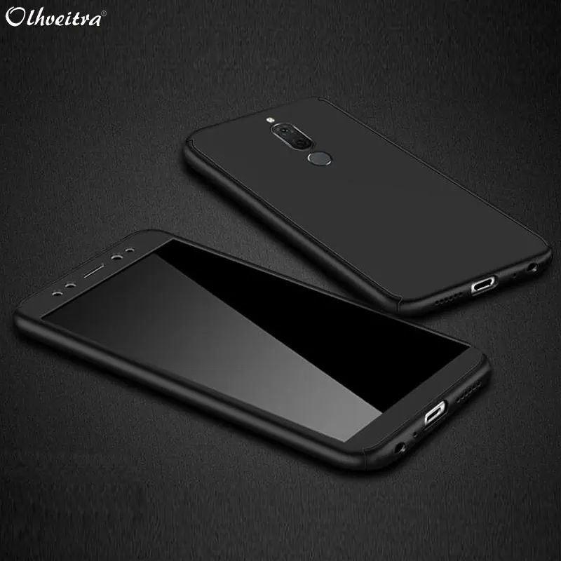 360 Full Coverage For Huawei Mate 10 Lite Honor 9i Case Protective Plastic + Tempered Glass Nova 2i Maimang 6 |