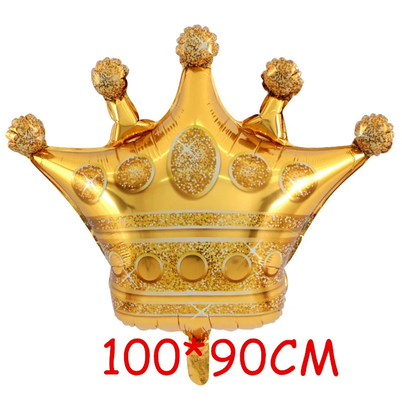 9 шт./лот 100*90 см золотая корона фольгированный шар свадьба день рождения конфетти