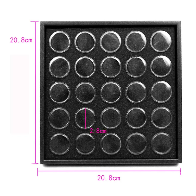 25 горшков полированный ноготь хранилище коробочкой дизайн ногтей пустая бутылка