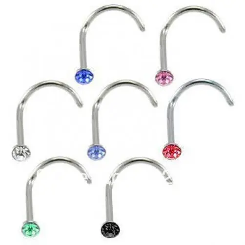 Винты для носа с фианитами и драгоценными камнями кольца шпильки винты стальные