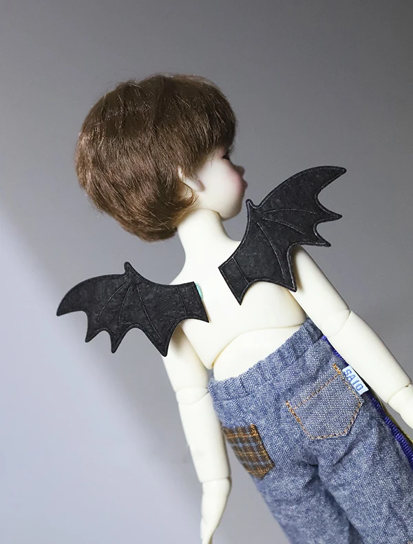 D01-P530 children handmade toy 1/4 1/6 Doll clothes BJD/SD doll props Accessories Black little devil wings 1pcs