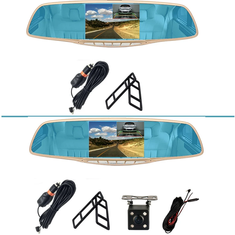 E ACE 5 дюймов ночного видения Автомобильный видеорегистратор Full HD 1080 P с двумя