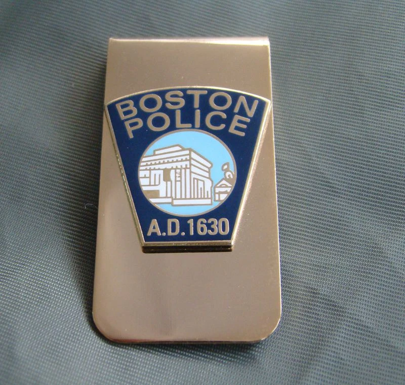 Сувенир US BOSTON CITY металлический зажим для денег и значок-шпилька на лацкан INSIGNIA -