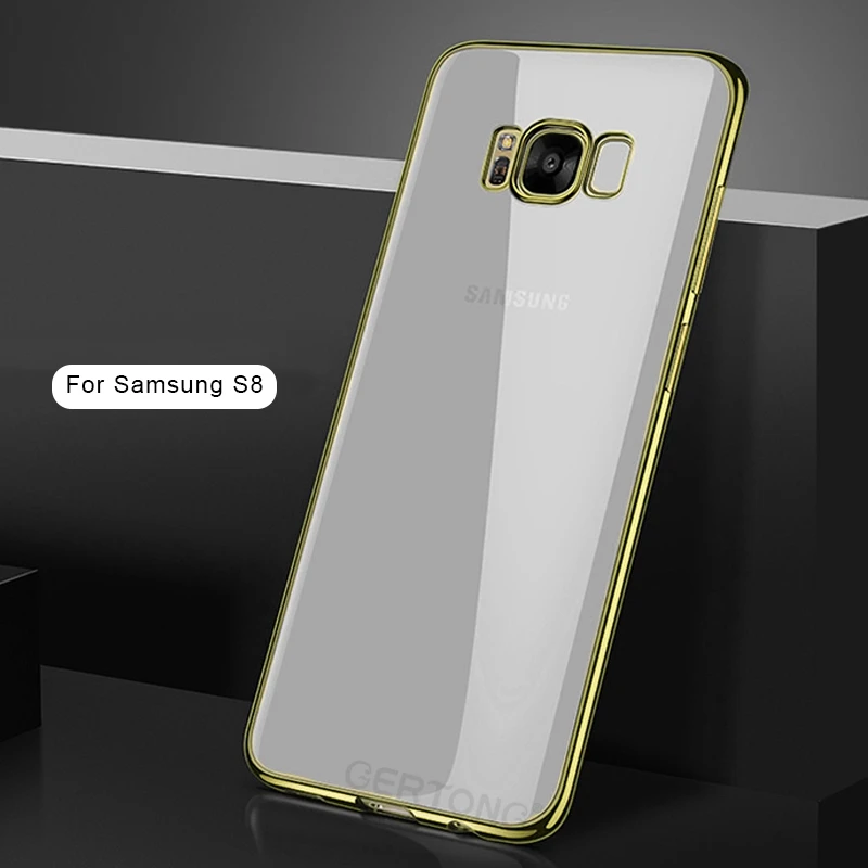 Gold Покрытие мягкий TPU чехол для samsung Galaxy S8 S9 плюс S7 S6 край A8 A6 плюс A9 A7 A7 A5 A3 Сверхтонкий чехол-накладка чехол - Цвет: Gold