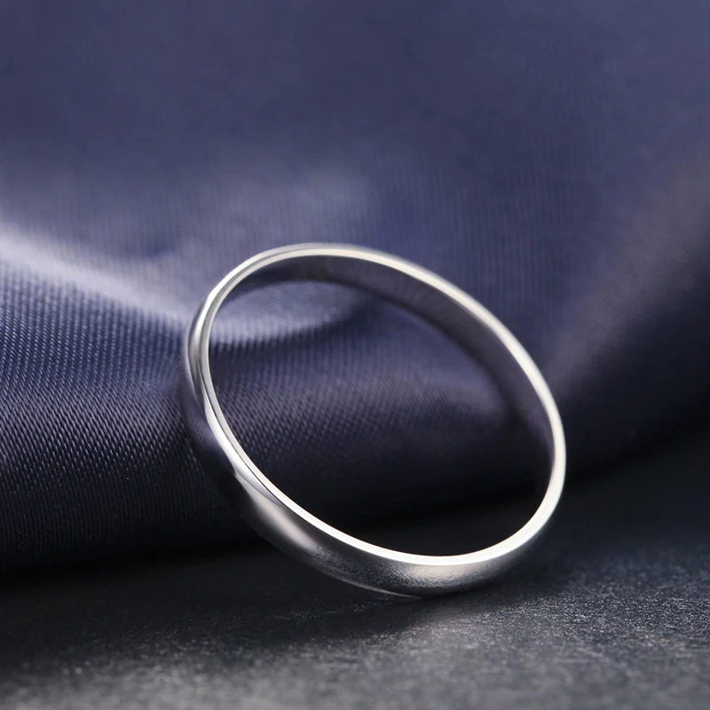 Женское и мужское кольцо ZOCAI необычное однотонное обручальное из белого золота 18
