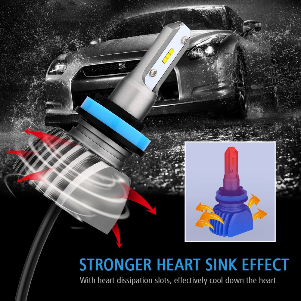 Mdatt H4 Hi Lo Beam H7 H11 9005 9006 светодиодные лампы для автомобильных фар 50 Вт 8000lm CSP чипы 12В