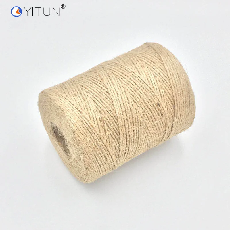 YITUN, 100-200 м, 1-2 мм, пеньковый шнур, текстурированный джутовый шпагат, тег, этикетка, веревка, свадебная, домашняя, тканая, декоративная, сделай сам