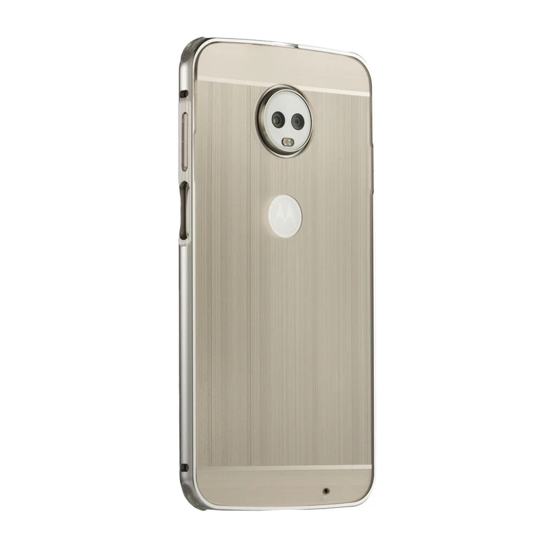 Silver Для Motorola MOTO Z2 играть металлический корпус Алюминий рамка+ со щеткой ударопрочный Жесткий Телефон Обложка на мото Z3 Play чехол - Цвет: Silver