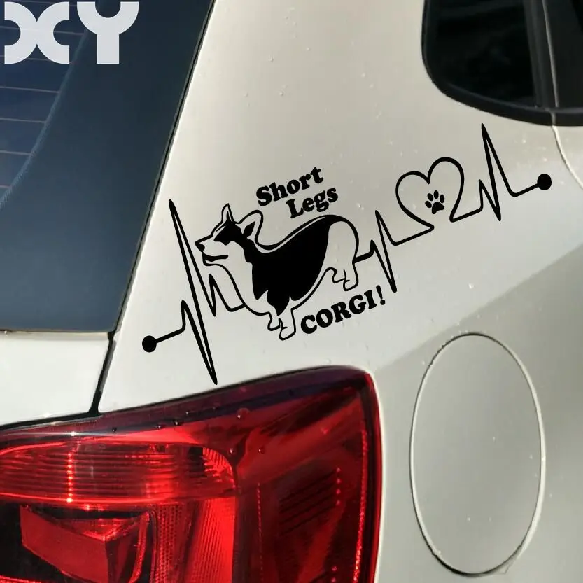 

Короткие ноги Corgi Cut Виниловая наклейка автомобиль наклейка грузовик автомобиль окно бампер наклейка 15 "* 5,7" Прямая поставка