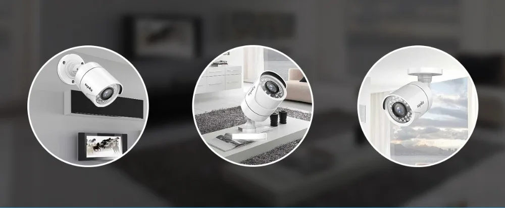 SANNCE, 4 шт., AHD HD 720 P, цилиндрическая ip-камера, для помещений и улицы, водонепроницаемая, умная, инфракрасная камера ночного видения, камера видеонаблюдения