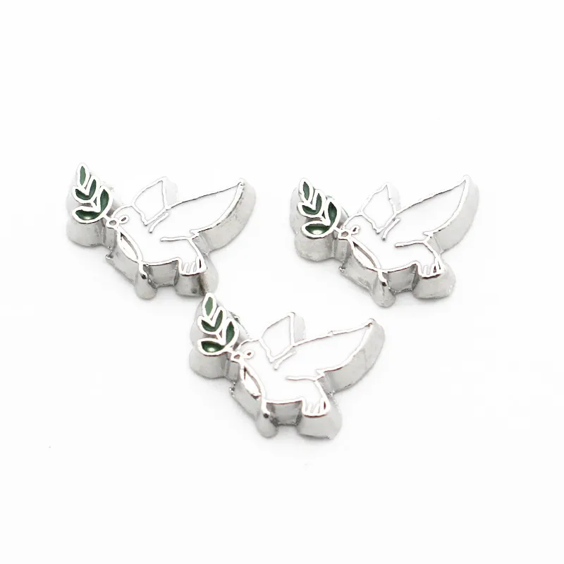 

Горячая Распродажа! 10 шт./лот Серебряный голубь плавающие прелести жизни стекло памяти медальоны, сделай сам, ювелирное изделие подвеска