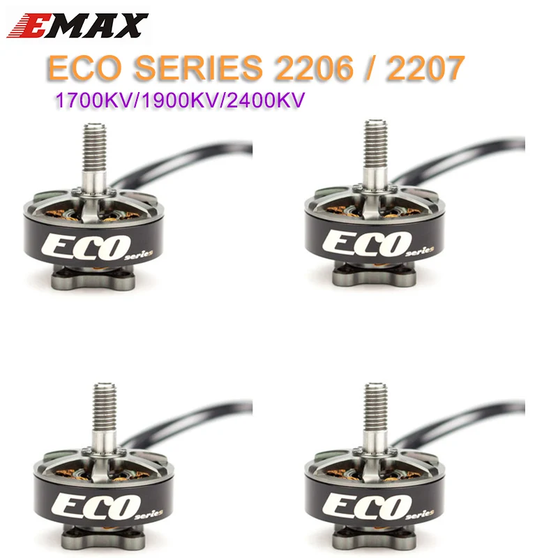 1PCS/2PCS/4PCS Emax ECO Series 2306 6S 1700KV 4S 2400KV 2207 1900KV Brushless Motor For RC Models Spare Part DIY Accessories