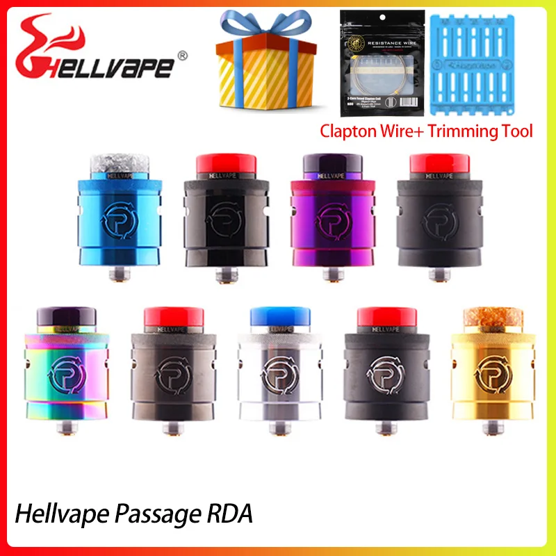 В наличии Hellvape Passage RDA Tank 24 мм электронная сигарета атомайзер 2 пост с 510 BF Squonk Pin для