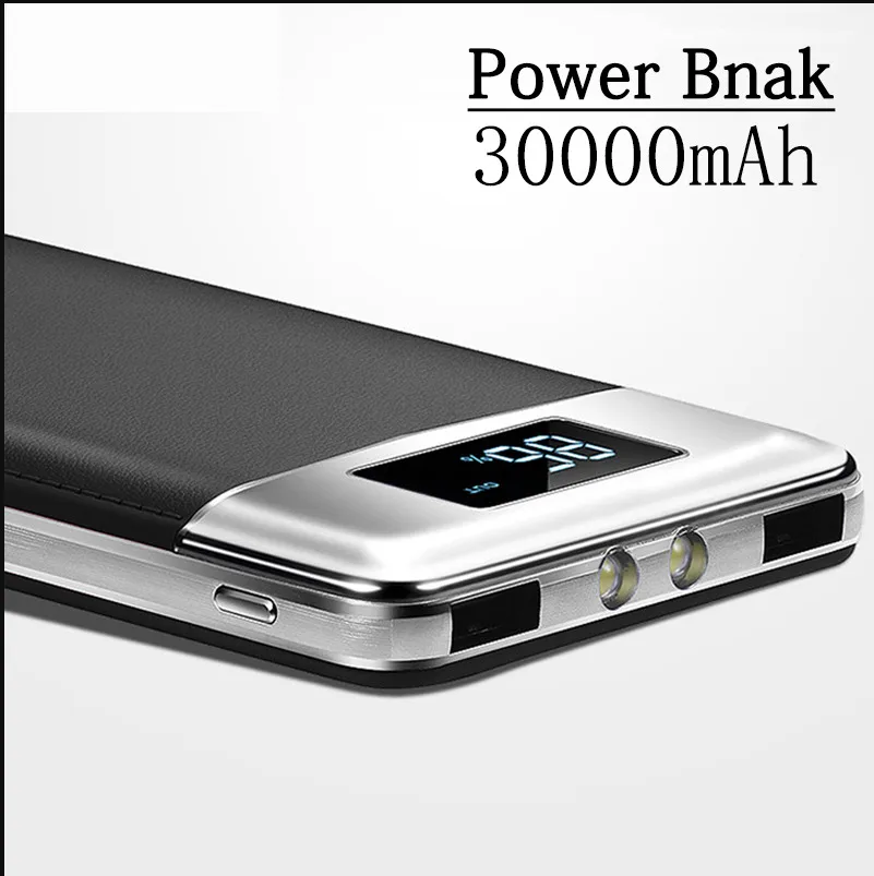 Внешний аккумулятор на 30000 мА · ч внешний 2 Usb светодиодный портативное зарядное
