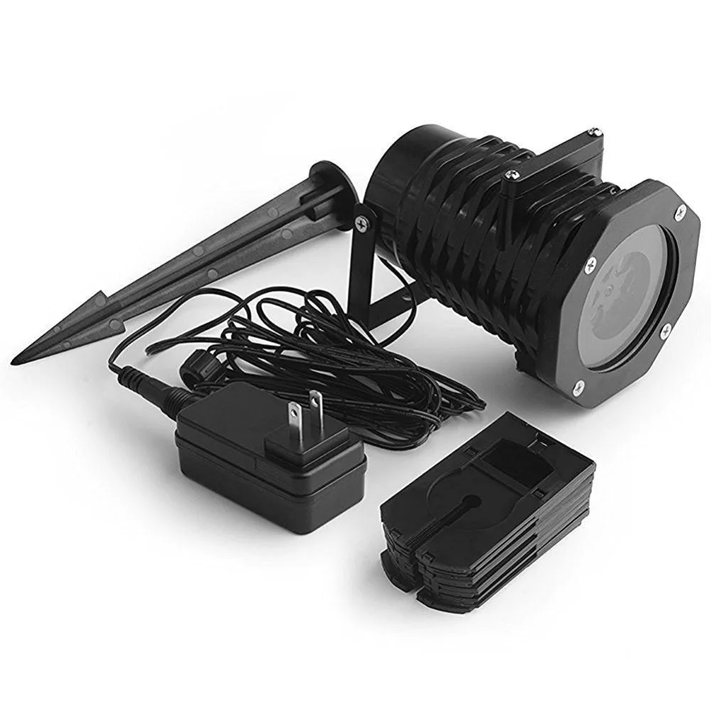 10 Pattern Lens Replaceable LED Rotating Laser Projector Lamp Outdoor Garden Christmas Landscape Projection Night Light | Освещение