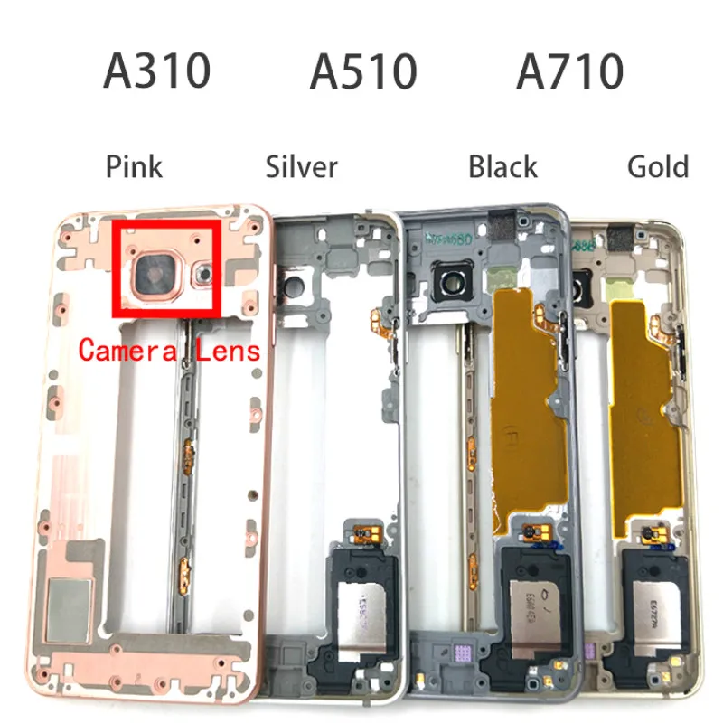 Передняя панель ЖК дисплея для Samsung Galaxy A3 A5 A7 2016 A310F A510F A710F средняя рамка Корпус