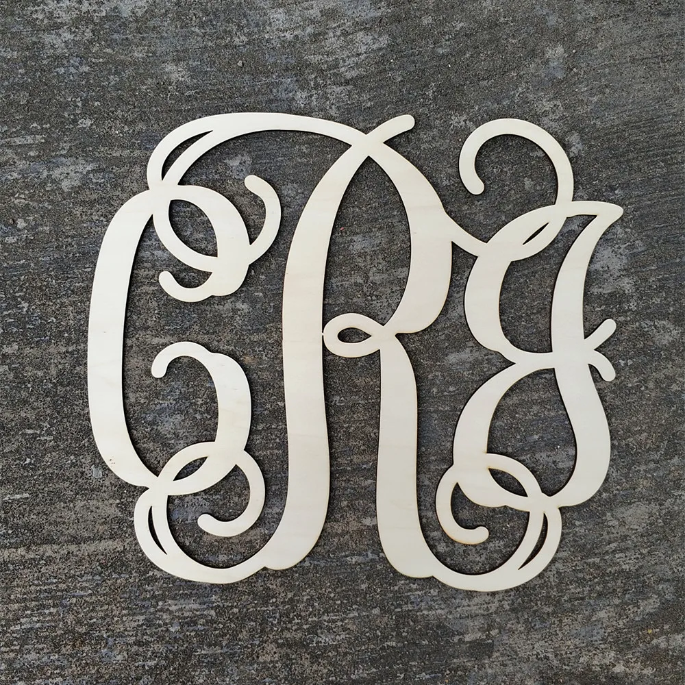

Custom Personalized Wood Vine Monogram Wooden Wedding Anniversary Gift Room Wall Door Decor Art Craft