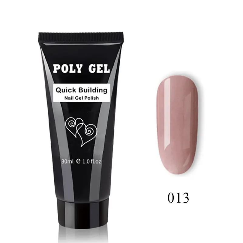 013 30g 8 шт./компл. Polygel наращивания ногтей акрилом поли гель Советы повышения скольжения раствор быстрого роста ногтей расширение гель для ногтей - Цвет: 013
